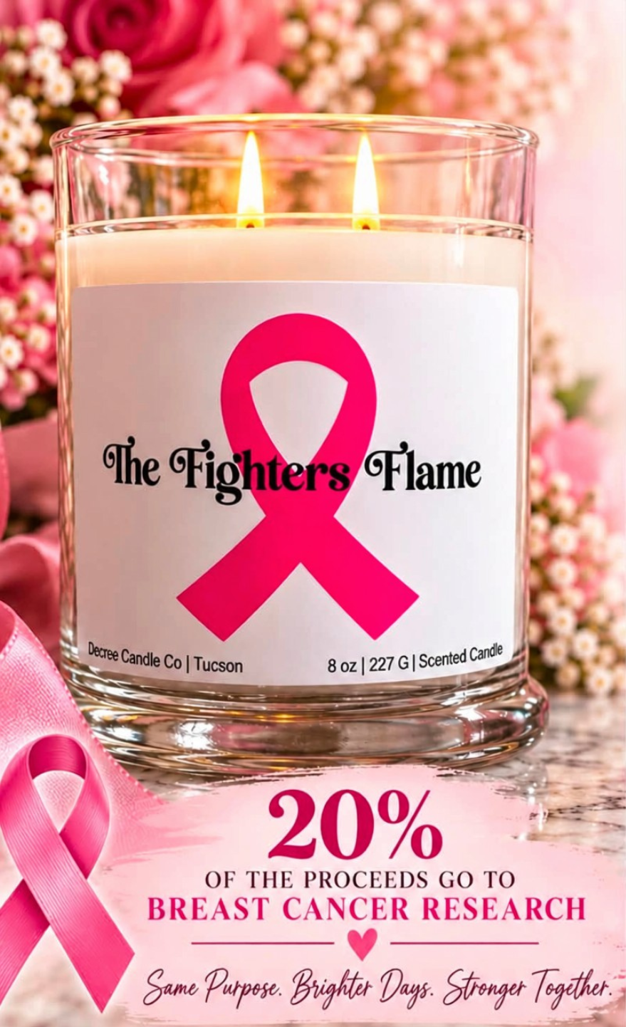 Breast Cancer Awareness | The Fighter's Flame Scented Candle