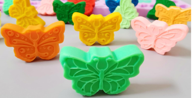 Handcrafted butterfly shaped scented wax melt by Decree Candle Co.