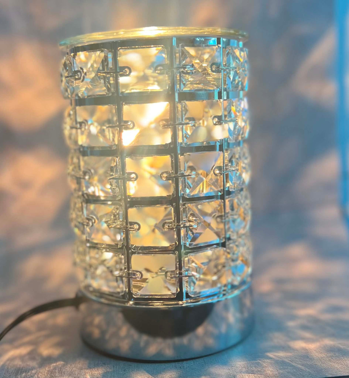 Crystal Touch electric wax warmer illuminated