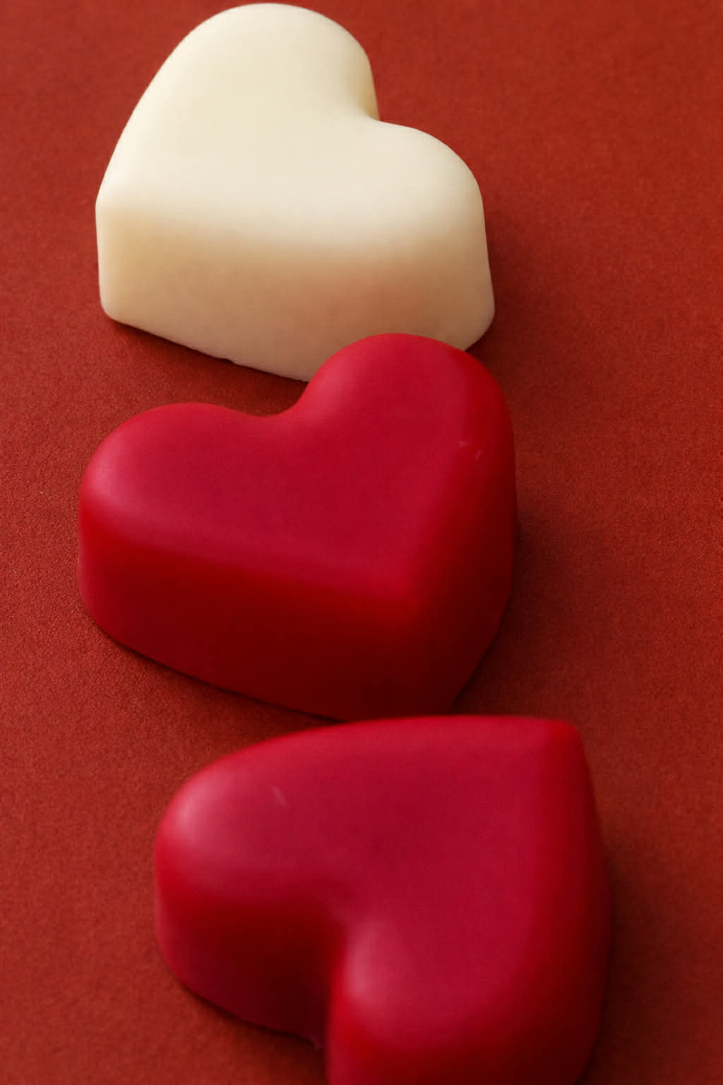 Handcrafted heart shaped scented wax melt by Decree Candle Co.